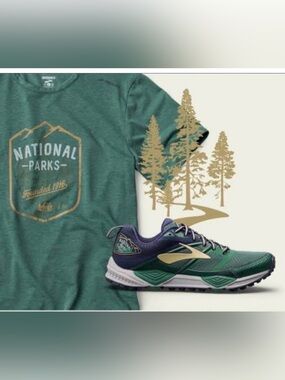 NWT RARE LIMITED EDITION Brooks Cascadia 12 National Parks Size